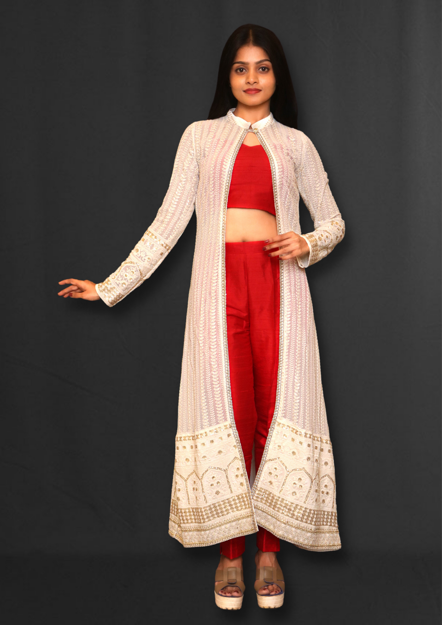 Lucknowi Long Jacket