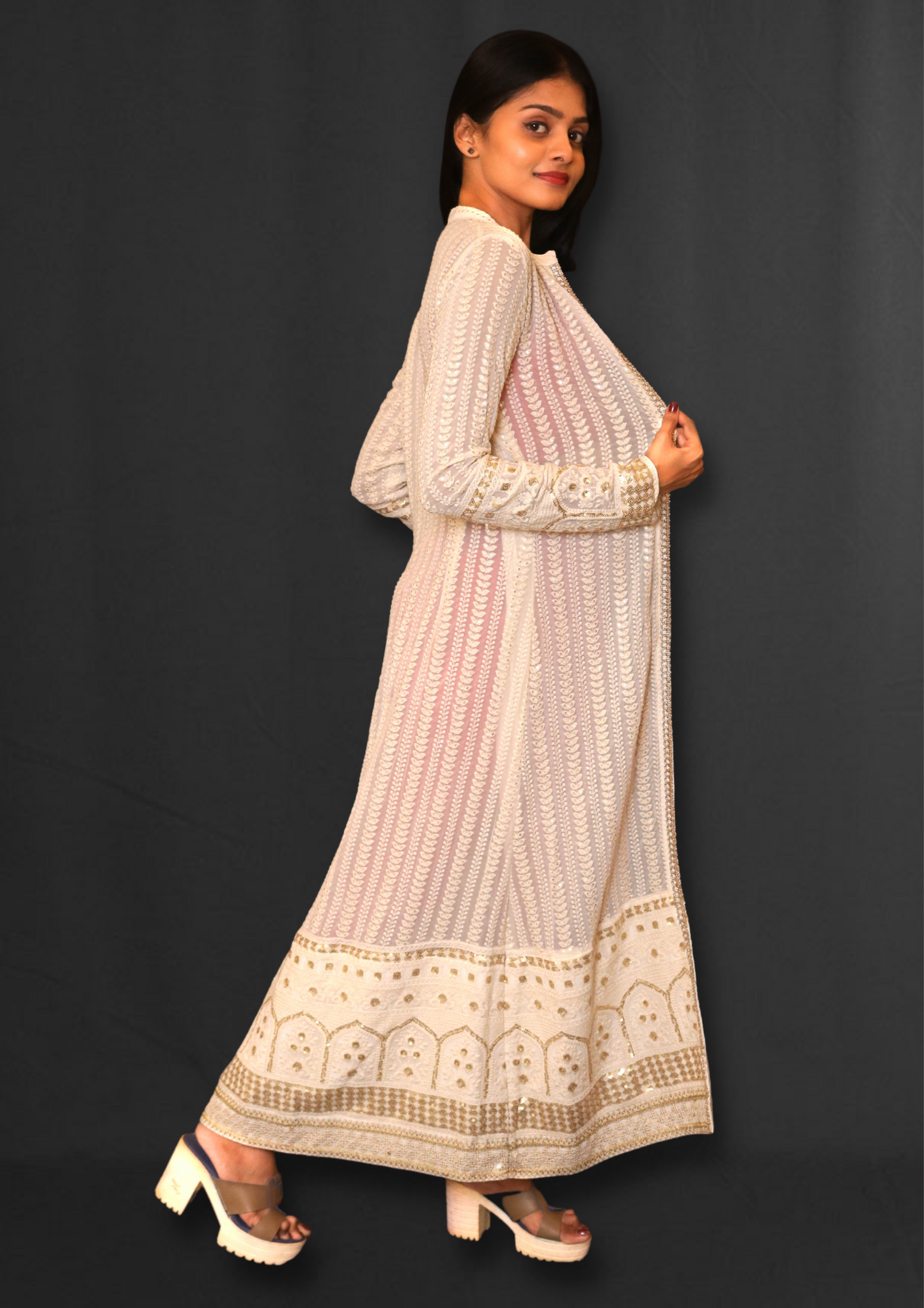 Lucknowi Long Jacket