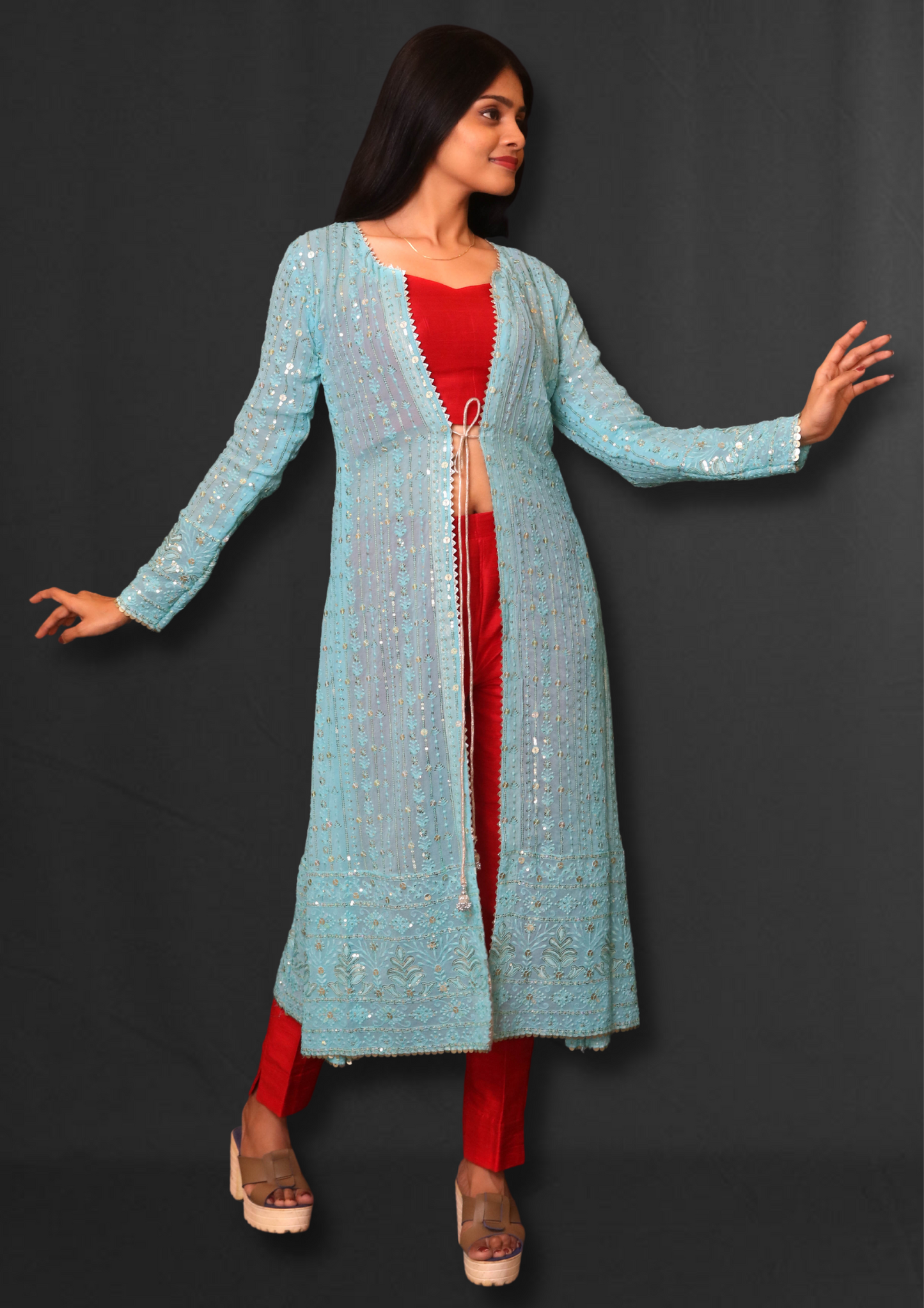 Lucknowi Long Jacket