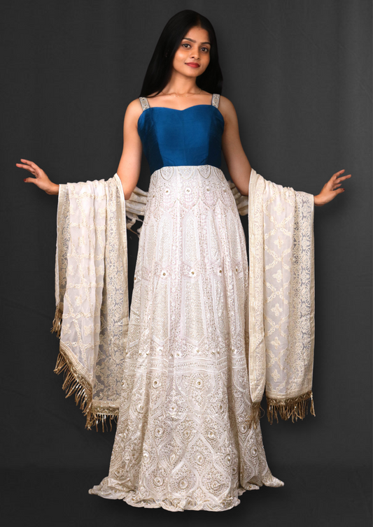 Pure Anarkali Gown with Dupatta