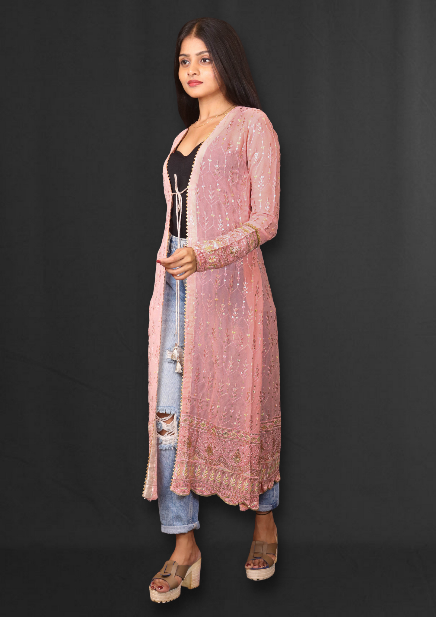 Embroidered Long Jacket