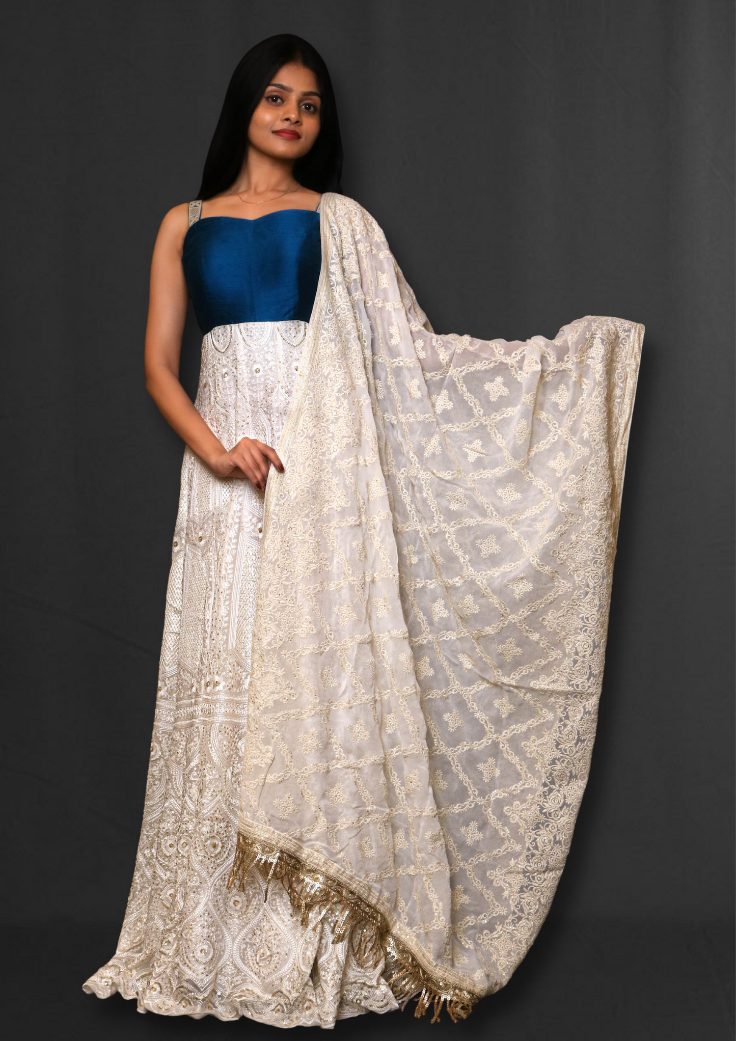 Pure Anarkali Gown with Dupatta