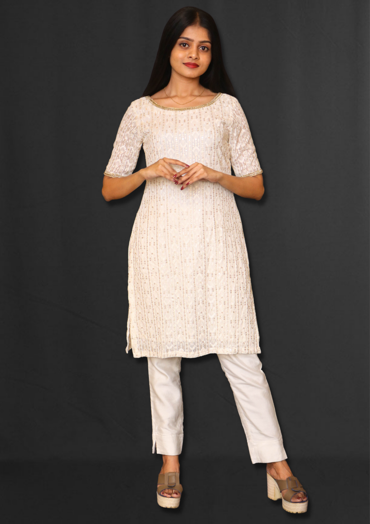 Lucknowi Short Kurta