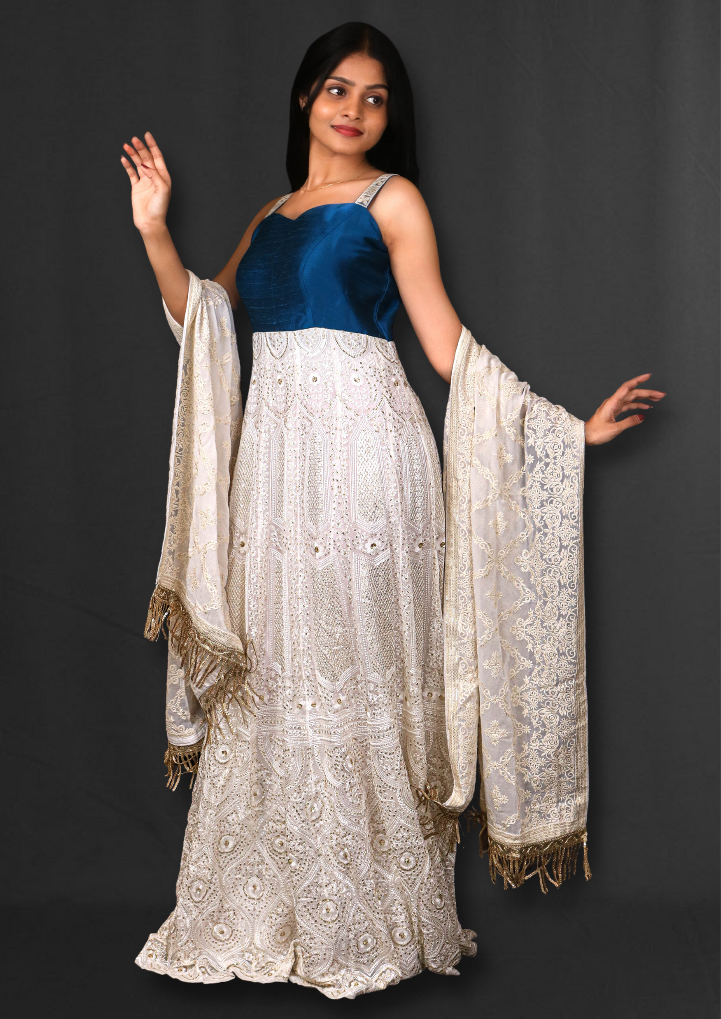 Pure Anarkali Gown with Dupatta