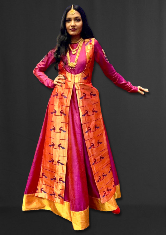 Pure Paithani Long Gown