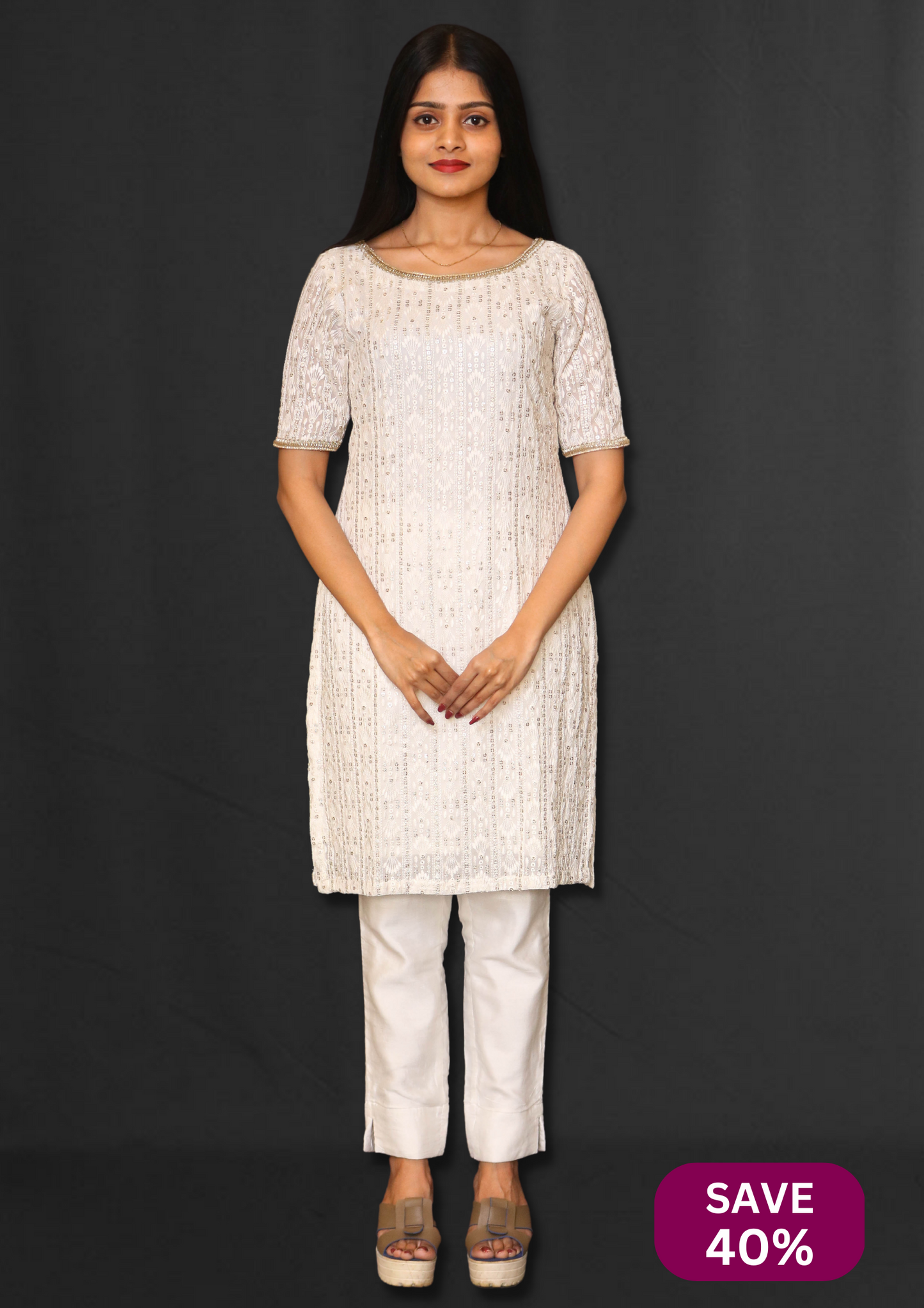 Lucknowi Short Kurta