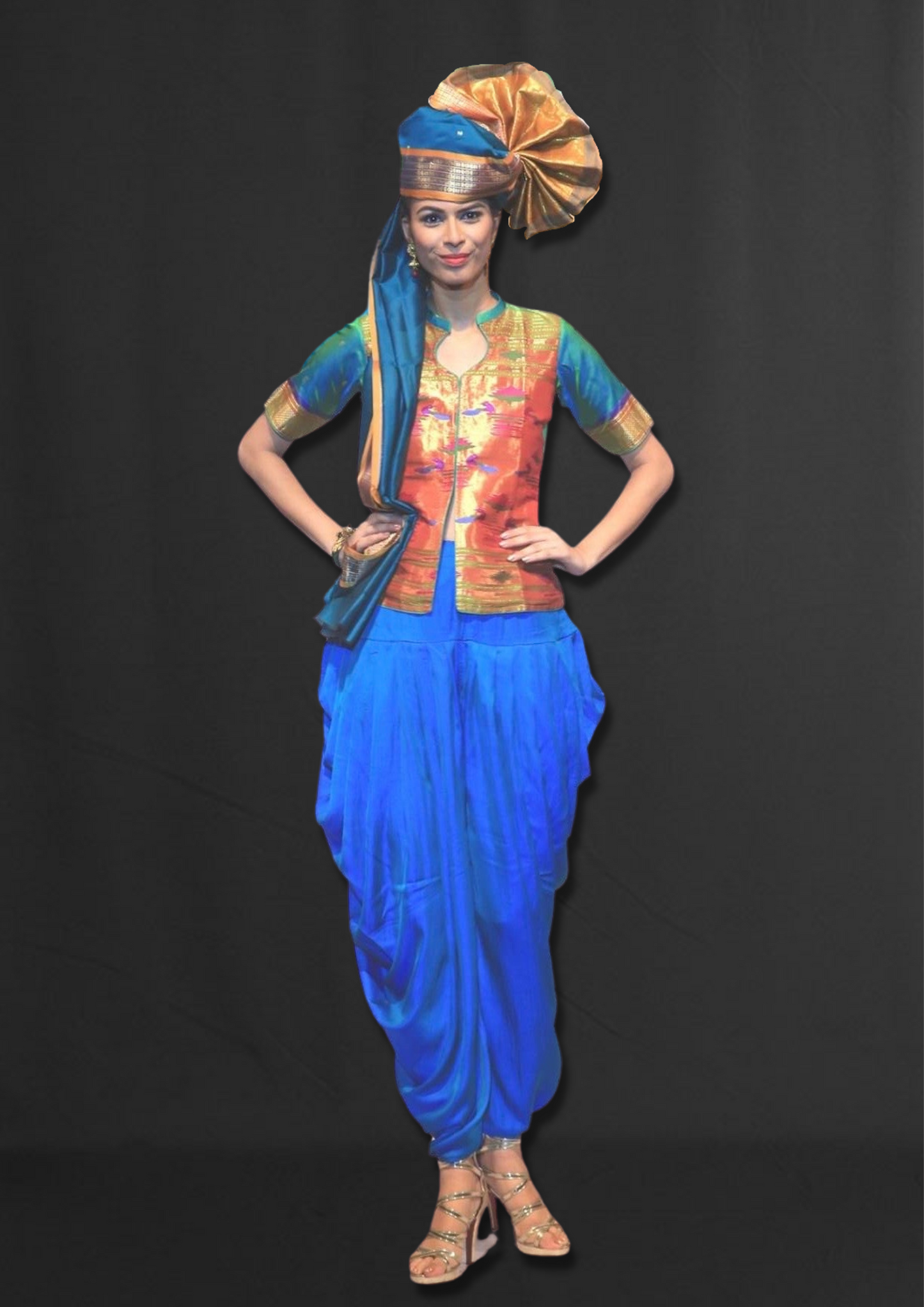 Pure Paithani Short Top & Dhoti